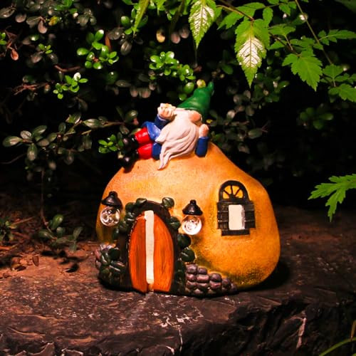 Amugmilk Fairy Garden Houses For Outsideoutdoor Solar Mini Gnomes Statues Decorations For Yard Patio Lawnmother'S Day Housewarming S For Women