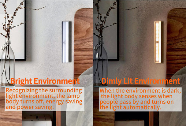 Autidefy 10Leds Outdoor Sensor Step Light2 Pack Rv Sensor Led Closet Lightstick-On Anywhere Magnetic Night Strip Light For Flight Of Stepsclosetscabinetshallwaysbathroomscar Trunks(Cold White)