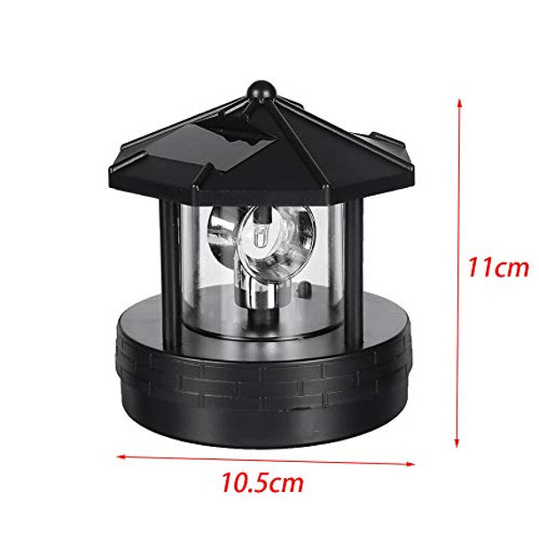Calidaka Led Solar Powered Lighthouse360 Degree Rotating Lamp Waterproof Statue Rotating Lights For Garden Yard Outdoor Decor