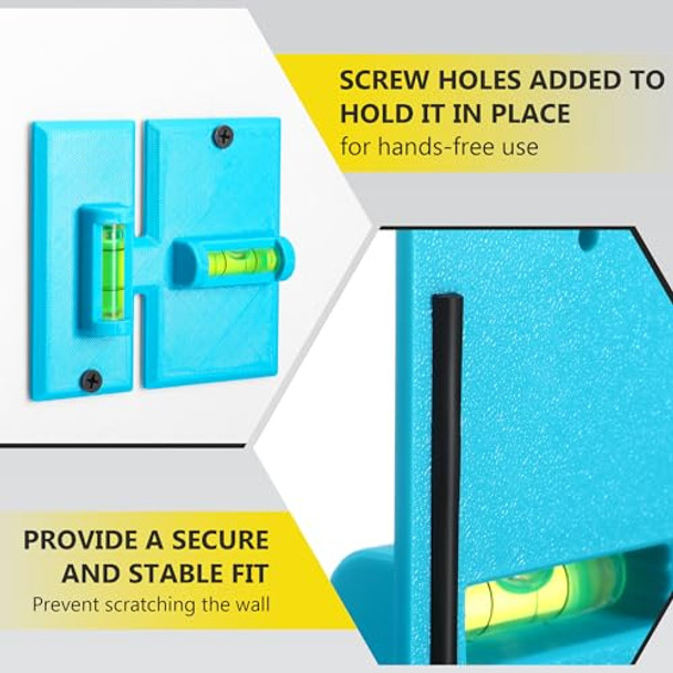 Ceoighe Labor Saving Devices For Old Work Box Electrical Cutter Low Voltage Tools For 1Gang/2 Gang Metal Boxes Non Metallic Electrical Extender Wall Outlet Template Built In Level(Blue)