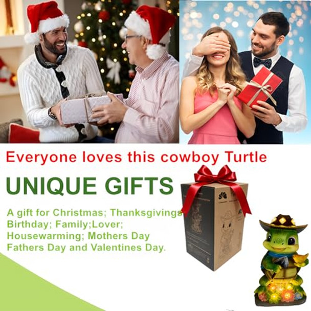 Chlinhuoho Solar Turtle Garden Decor Animal Statue Lights For Outdoor Mothers Day Mom S Thanksgiving Birthday Fairy Garden Accessoriespatioyardbalcony Decorations Lawn Ornament Housewarming