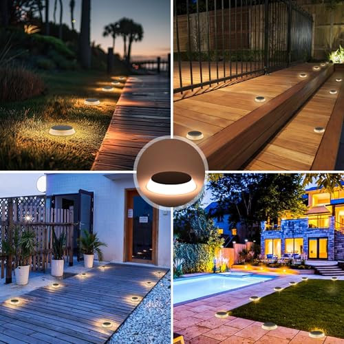 Cislan Outdoor In Ground Led Well Lights Warm White Φ1.36In Low Voltage 12V Dc In-Ground Lights Ip67 Waterproof Landscape Lighting For Yard Floor Pathway Driveway Deck Step 8 Pack