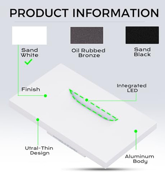 Cloudy Bay 120V Rgbcw Led Indoor Outdoor Step Light3W 2700K 5000K Rgb Selectable Stair Lightspack Of 3