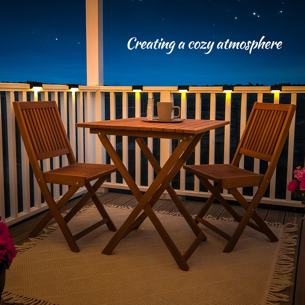 Coozaming Solar Deck Lights Outdoor 16 Pack Black Solar Step Lights Waterproof Led Light For Outside Stairfenceyardgardenpatioand Pathway(Warm White)