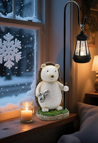 Dcmkimilv Solar Garden Outdoor Hedgehog Statues Decor Lights S For Mom Artful Figurine Light Décor For Patio & Lawn - Waterproof Decorative Decent Housewarming