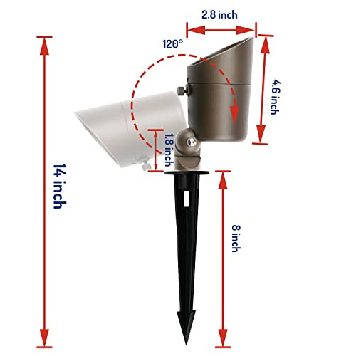 Doluck Lighting Doluck 4W Led Landscape Lights Low Voltage Landscape Lighting Spotlights Gl101-Bkled8 Ac/Dc 12V Warm White Waterproof For Drivewayyard Lawnpatiowallstreesflagsoutdoor Light (Black 8 Pack)