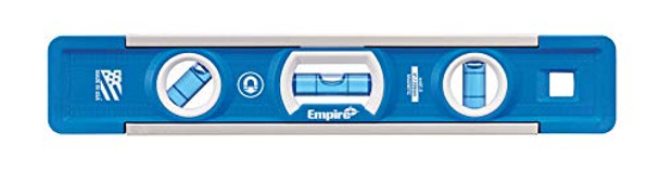 Empire Level Em81.9G 9 Inch Magnetic Torpedo Level W/Overhead Viewing Slot (Made In Usa) Silver/White/Blue