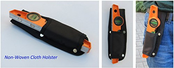 Fitool Professional Magnetic Scaffolding Spirit Level 10-Inch Milling V-Groove Base With 5 Strong Rare Earth Magnets For Superior Gripping Power Die Cast Magnetic Torpedo Level 250Mm And Holster