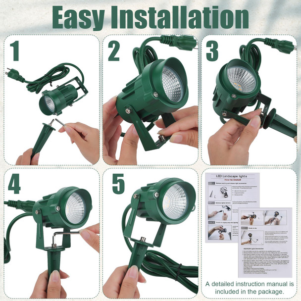 Fovths Fovths 6 Pack Christmas Spotlight 12W Rgbw Outdoor Landscape Lights Spot Light With Remote Control Ip65 Waterproof 120V Lights 16 Color Changing For Xmas Garden Path Yard Decor