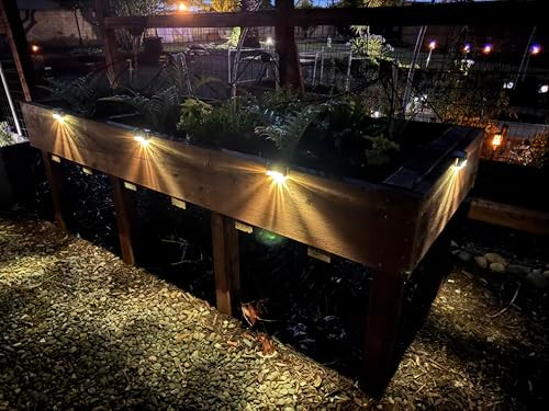 Glow Crest 16-Pack Solar Deck Lights Outdoor Waterproof Led Lights For Pathways Stairs Patios Fences - Easy Install Durable Weatherproof For Safety & Ambiance