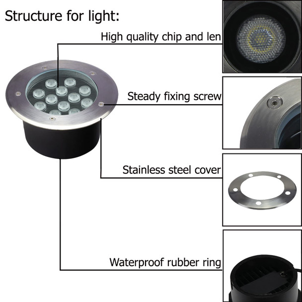 Gocuces 12W Outdoor In Ground Lightsline Voltage 110V 120Vdiameter 7 Incheswarm White 3000Kwired Led Landscape Lightingrecessed Well Light For Drivewaypathwaystepdeckpack Of 4