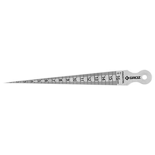 Groz Taper Gauge  Imperial & Metric Graduations  Stainless Steel (01200)