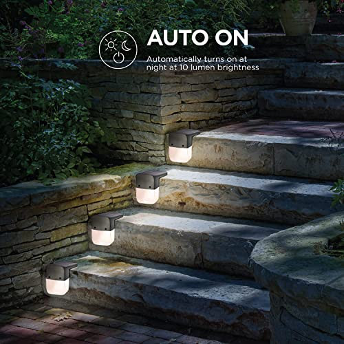 Home Zone Home Zone Security Solar Step Lights - Outdoor Warm White And Rotating Color Led Solar Powered Step Lights With No Wiring Required 6-Pack