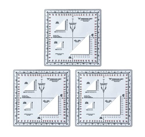 Ironheart Military Protractor Accurately Cut For Land Navigation - 5 Pack