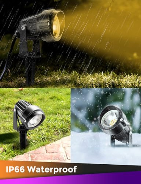 Jandcase Jandcase 5W Dusk To Dawn Outdoor Lighting Ip66 Waterproof Led Outdoor Spotlights 3000K Warm White Outdoor Landscape Lighting For Garden Pathway Ul Listed 2 Pack