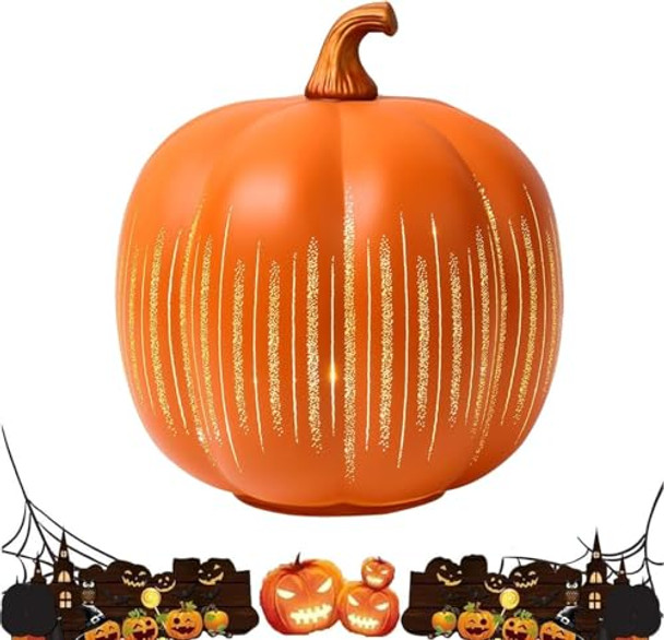 Kanroadi Starry Night Led Pumpkin Lights Starry Night Pumpkins Timer Lighted Sparkling Starry Night Glass Pumpkins Illuminated Decorations For Home Bedroom Bathroom Hallway