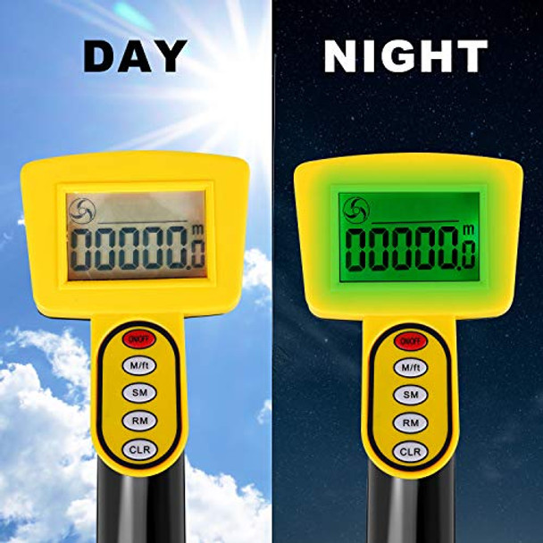 King&Charles Zozen Measuring Wheel Digital Display Foldable Feet/Meter Digital Measuring Wheel With Backlit Display  Up To 99999Ft/ 99999M  Kickstand To Keep Stand  Easy To Carrying Include Cloth Backpack.