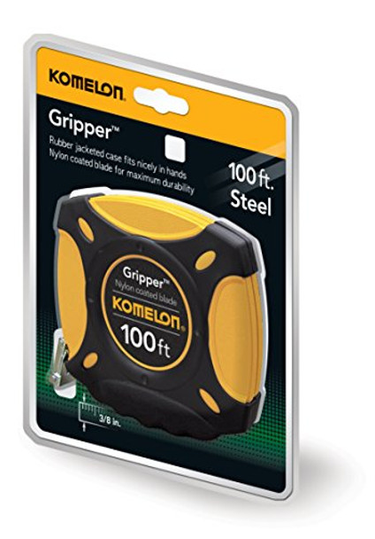 Komelon 9905 Gripper Closed Case Long Steel Tape Measure Black 50-Feet