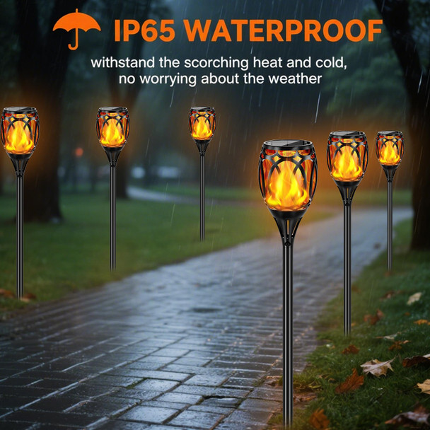 Labensanwa Solar Lights Outdoor 99 Led Higher & Larger Flickering Flame Solar Torch Lights 43" Waterproof Outdoor Lighting Solar Powered Pathway Lights Christmas Decorations For Garden Patio Yard 4Pack