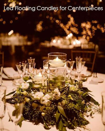 Lardux Lardux Pack Of 24 Led Floating Candles - 2 Inch Flameless Small Plastic Floating Tea Lights For Bathtub Swimming Pool Vase Centerpiece Decoration