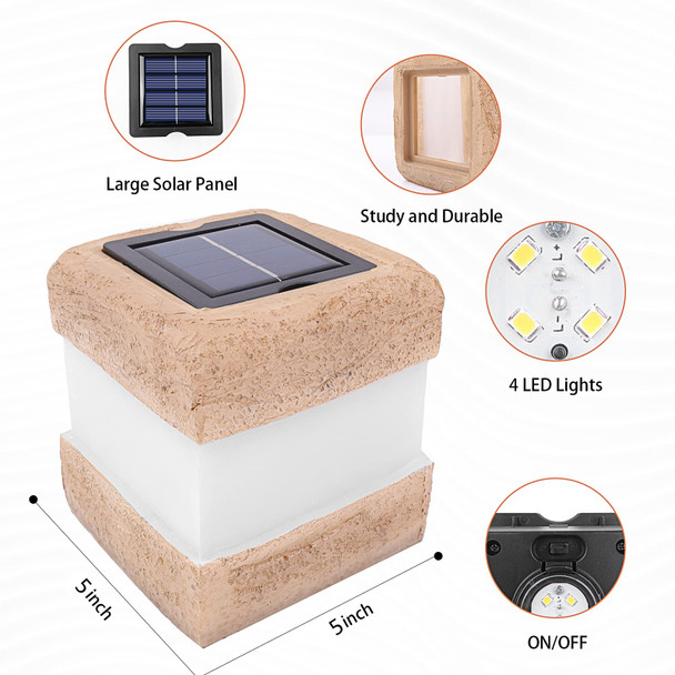 Larekook Larekook 2 Pack Solar Rock Lights Outdoor Halloween Decorationssolar Lights Outdoor Waterproof Fake Rock Light With Warm Led Light For Lawn Landscape Decks Yard Pathway Garden Decor(Grey)