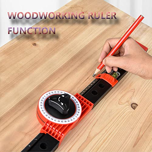 Lionz Lionz Miter Saw Protractor 14' Multifunction Angle Findermeasuring Level Picture Hanging Tool With Precision Laser Scales Compass  For Fathers Day Husband Son Grandpa Diy And Handyman.