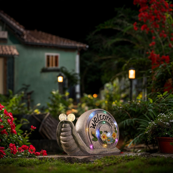 Litegem Outdoor Snail Garden Statues With Solar Lights Snail Figurine Garden Decor For Outside Yard Decorations Outdoor For Patio Porch Lawn Backyard Decor Gardening Birthday S For Women Mom Grandma