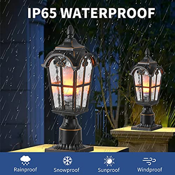 Lonedruid Lonedruid Dusk To Dawn Outdoor Lamp Post Lights Waterproof Exterior Pole Lantern Lighting Fixtures With 3-Inch Pier Mount Base For Garden Patio Yard Pathway Driveway