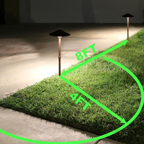 Lumina Lighting 4W Landscape Lighting 12V Landscape Lights Low Voltage Landscape Path Lights Warm White Waterproof Outdoor Replaceable G4 Led Bulb For Garden Pathway Lawn Yard (Bronze) (2-Pack)