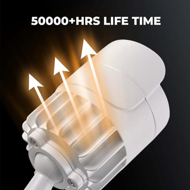 Luxfly Led Flood Lights Outdoor 34W 3500Lm 5000K Daylight Ip65 Waterproof Security Lights With 2 Adjustable Heads Exterior Wall Light For Patio Garage Yard (Black)