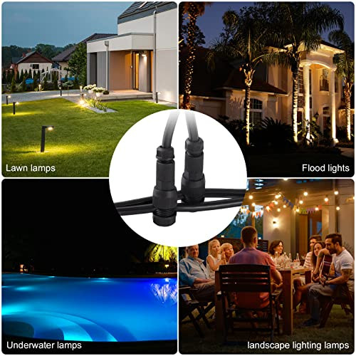Malandra Malandra 20 Pack Low Voltage Wire Connector Landscape Light Fastlock Connectors For Path Lights Outdoor Spotlight 12-14 Gauge Cable Malibu Paradise Or Other Low Voltage Lighting(20Pack-Black)