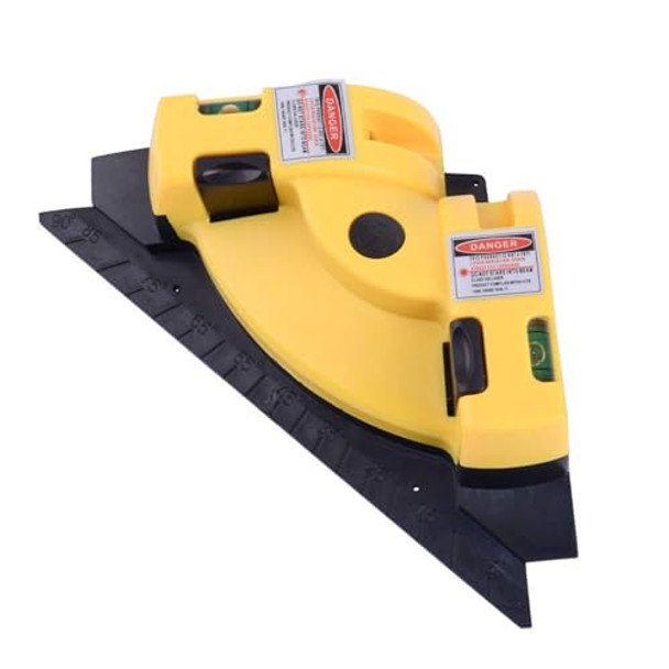 Meichoon Right Angle 90 Degree Tiling & Perpendicular Laser Level Line Projection Square Level Laser With Two Suction Cups For Flooring Installation Dn01