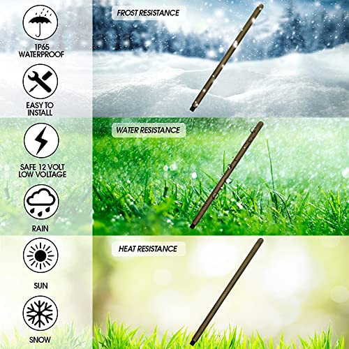 Mik Solutions Brass Landscape Lighting Extension Riser - Make Spotlights And Pathway Outdoor Lights Taller Lamp Rod For Landscape Accent Lights (6")