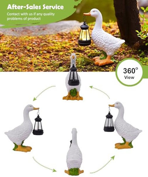 Nacome Solar Goose Outdoor Statues For Garden: Porch Decor With Warm Lantern Clearance For Outside Yard Art Lawn Ornaments Patio Balcony - S For Grandma Mom Women