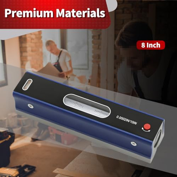 Nakkaa 8 Inch Master Precision Level With Box Accuracy 0.0002"/10" For Checking The Straightness Parallelism The Surface Of Machine Tools Equipment