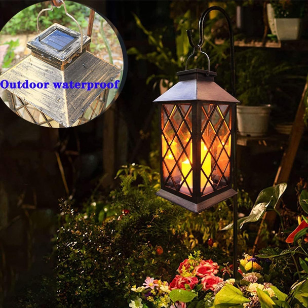 Nanzhujin Solar Lantern Outdoorgarden Hanging Lantern- Pvc Waterproof 3 Led Flickering Flameless Candle Decorative Lights For Tableoutdoorparty(1 Pack)