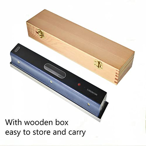 Netuera 8 Inch Master Precision Level In Fitted Wooden Box Accuracy 0.0002 Per 10 Inch For Setting And Checking The Level Of Machinery And Other High Accuracy Levelling Applications
