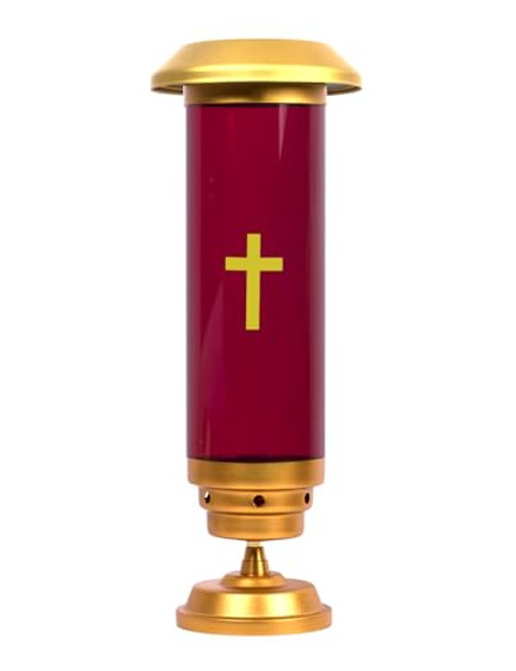 Ourmemo Solar Lights For Cemetery Graves - Solar Powered Memorial Light With Red Globe - Shatter-Resistant & Waterproof - Automatic Dusk To Dawn Led - Grave Decorationsred Glow For Remembrance