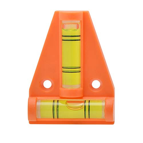 Paialco Mini Triangle T Level Tool 2 Bubbles Vertical Horizontal Orange 2Pcs