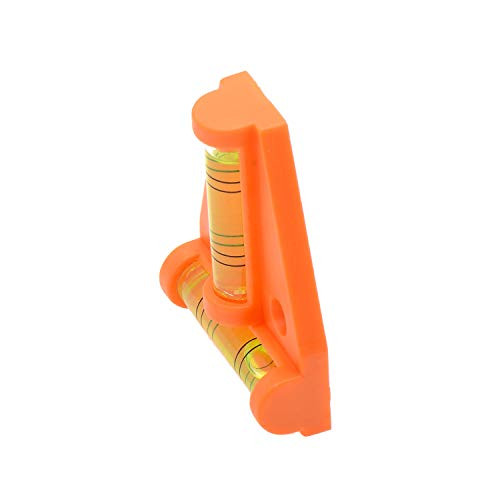 Paialco Mini Triangle T Level Tool 2 Bubbles Vertical Horizontal Orange 2Pcs