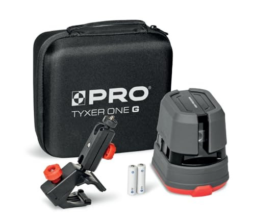 Pro Pro Tyxer Class Ii  1Mw One G Cross Line Self-Leveling Laser Level – Measurement Tool Green Laser – Pendulum Lock Function - Carpentry Equipment – For Tile Leveling Picture Hanging
