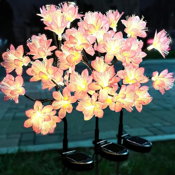 Qingya Solar Garden Lights Outdoor Decorative - 4Pack Outdoor Garden Yard Decor - Waterproof Garden Solar Flowers Lights For Outside Yard Decor S For Women