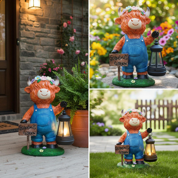 Qmaggice Frog Garden Statue With Solar Light Gardener Frog Decoration With Solar Lantern Light For Home Outdoor Garden Patio And Yard Decor Best S For Mom/Grandma Grandma'S Garden