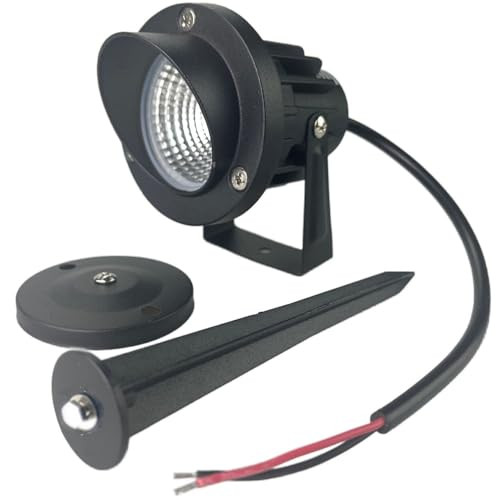 Quans 6Pack 12W Cool White Low Voltage Outdoor Landscape Spotlight Led Light Wall Mount Fixture Waterproof Stake Spike Stand For Pathway Lawn Garden Yard Tree Lighting 12V 24V 60V Dc Ac No Plug