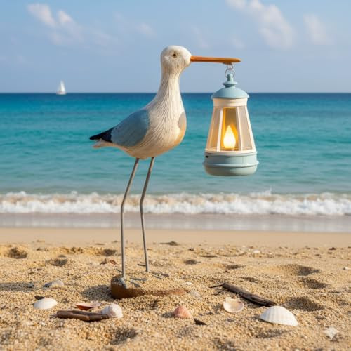 Qzjddzsw Solar Seagull Statue For Garden And Home Decorfunny Garden Decor Beachpoolpatiolawnyardporchperfect Garden