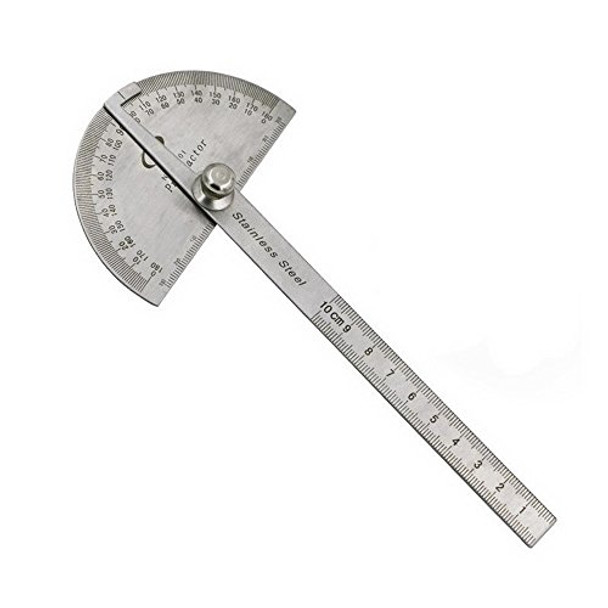 Sensen Stainless Steel 0-180 Protractor Angle Finder Arm Rule Measure