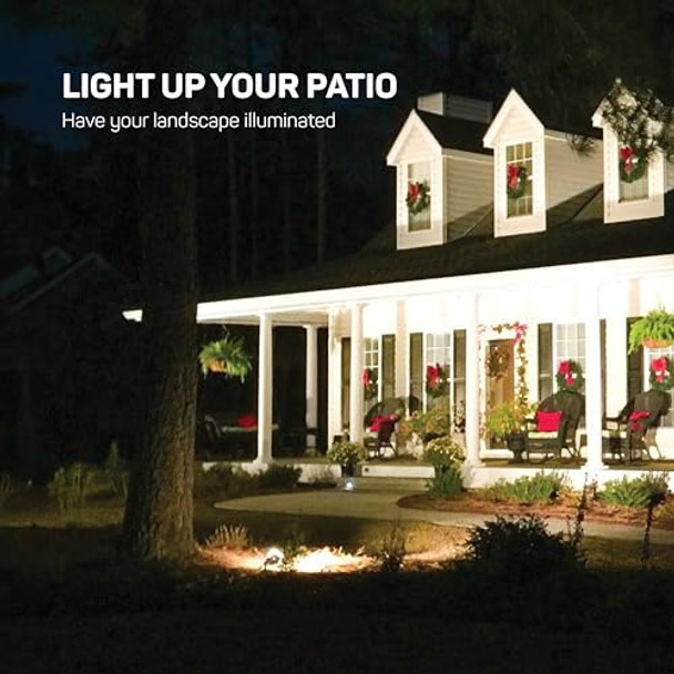 Sewanta Outdoor Flood Light Holder [Set Of 2] Floodlight Fixture With Stake & Wall Mount Base - Durable Weather Resistant/Heavy Duty - Etl Listed 6-Ft Cord Green Landscape Lamp. Use With 120 Volt Par38 Bulb