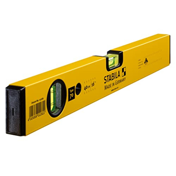 Stabila 02284 70-60 Single Plumb Spirit Level 2 Vial 60Cm Type 70 Yellow/Black