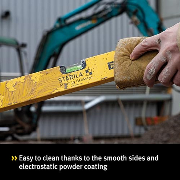 Stabila 02284 70-60 Single Plumb Spirit Level 2 Vial 60Cm Type 70 Yellow/Black