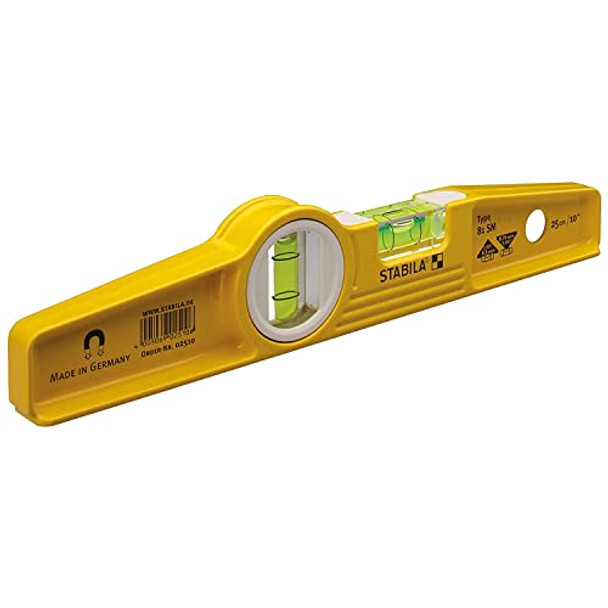 Stabila Type81Srem 25Cm/10-Inch Rare Earth Magnetic Spirit Level With Holster